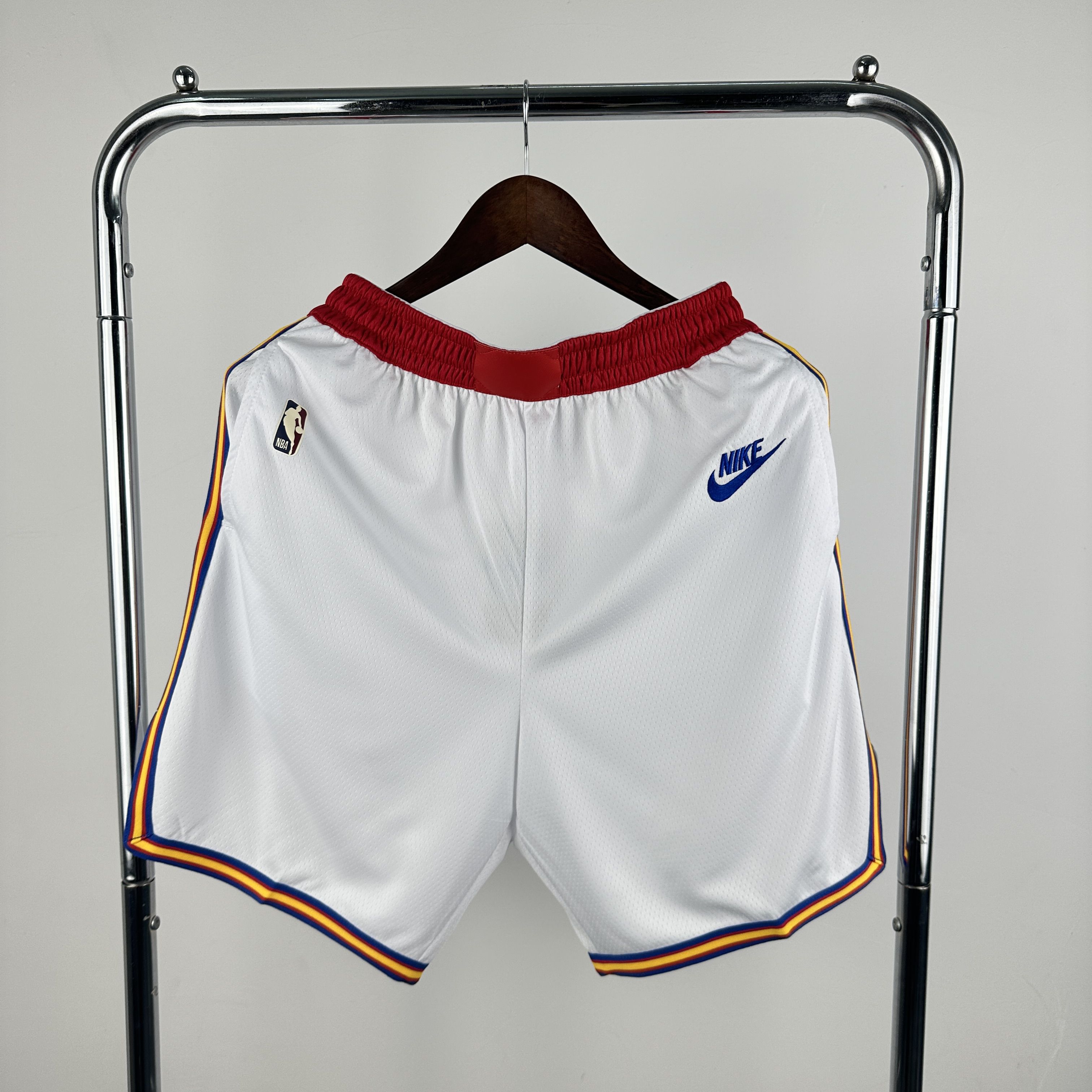 2025 Men NBA Golden State Warriors Nike White Shorts